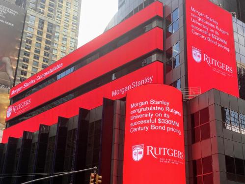 Morgan Stanley congratulates Rutgers on century bond
