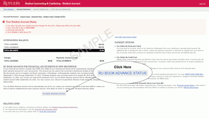 Book Advance Status Instructions